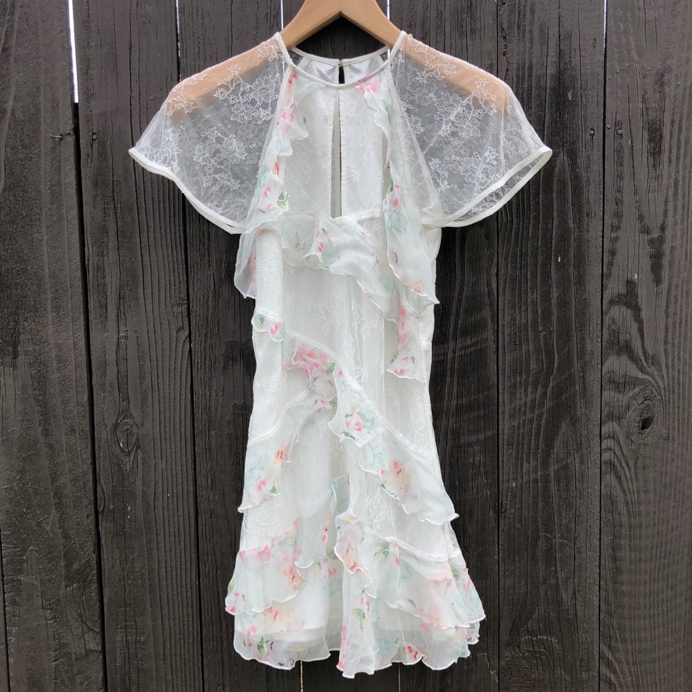 Steve May light wild rose print dress size small